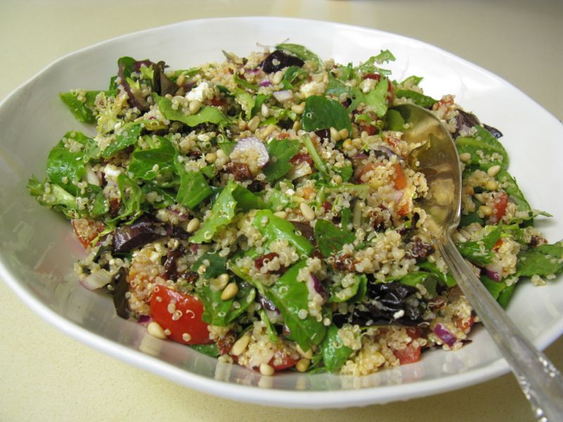 Baby Greens and Quinoa Salad Elizabeth Cooks