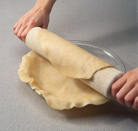 getting dough into pie plate